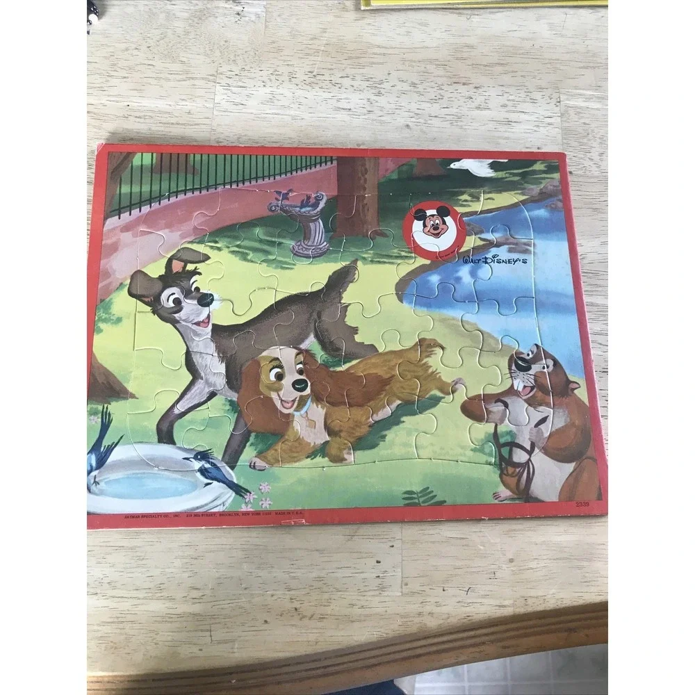 JAYMAR WALT DISNEY PRODUCTIONS LADY AND THE TRAMP TRAY PUZZLE #2339